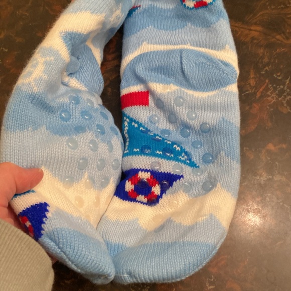Sherpa Theme Socks Nautical Sail Boats one size fits most Non Slip WARM COZY 🥰 - Picture 11 of 14